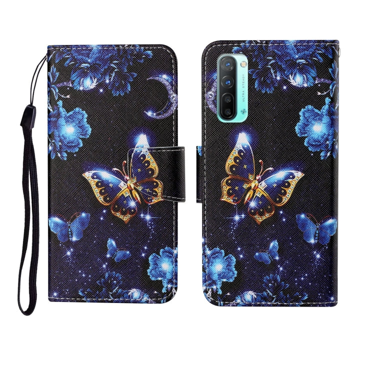 Painted Pattern Horizontal Flip Leathe Case, For OPPO Reno3