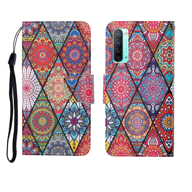 Painted Pattern Horizontal Flip Leathe Case, For OPPO Reno3