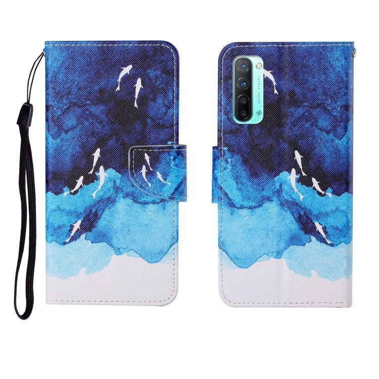 Painted Pattern Horizontal Flip Leathe Case, For OPPO Reno3