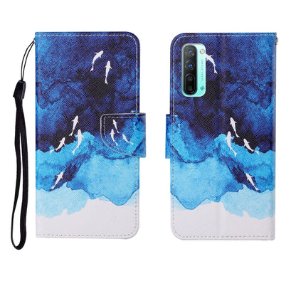 Painted Pattern Horizontal Flip Leathe Case, For OPPO Reno3