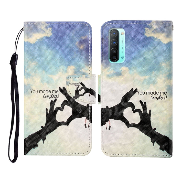 Painted Pattern Horizontal Flip Leathe Case, For OPPO Reno3