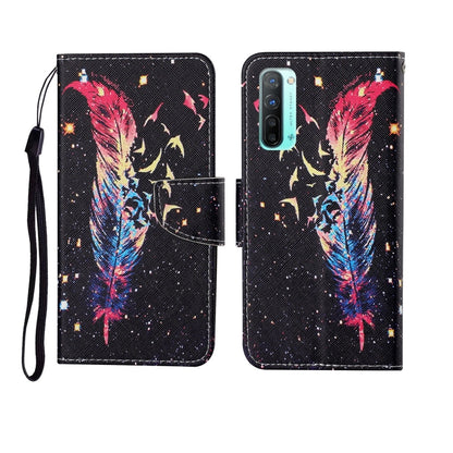 Painted Pattern Horizontal Flip Leathe Case, For OPPO Reno3