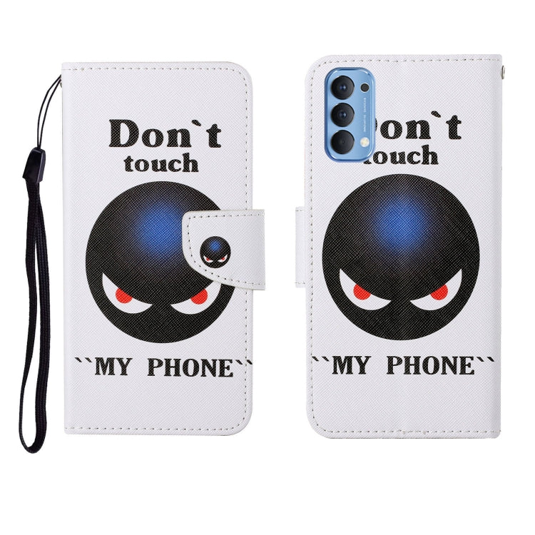 Painted Pattern Horizontal Flip Leathe Case, For OPPO Reno4