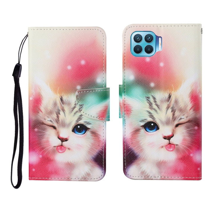 Painted Pattern Horizontal Flip Leathe Case, For OPPO Reno4 Lite