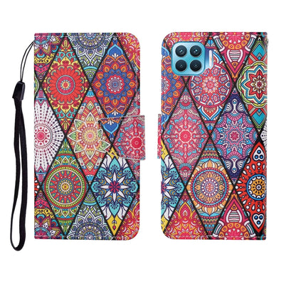Painted Pattern Horizontal Flip Leathe Case, For OPPO Reno4 Lite