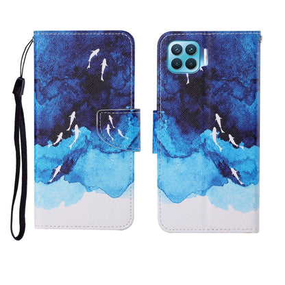 Painted Pattern Horizontal Flip Leathe Case, For OPPO Reno4 Lite