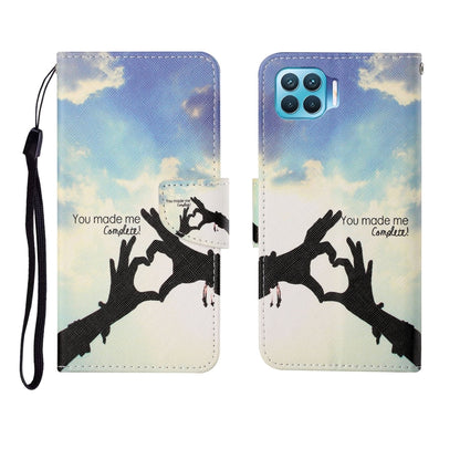 Painted Pattern Horizontal Flip Leathe Case, For OPPO Reno4 Lite