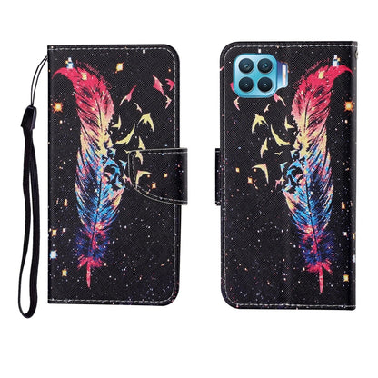 Painted Pattern Horizontal Flip Leathe Case, For OPPO Reno4 Lite