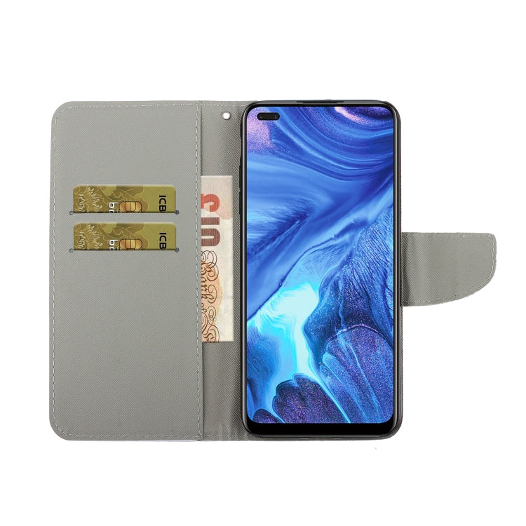 Painted Pattern Horizontal Flip Leathe Case, For OPPO F17 Pro