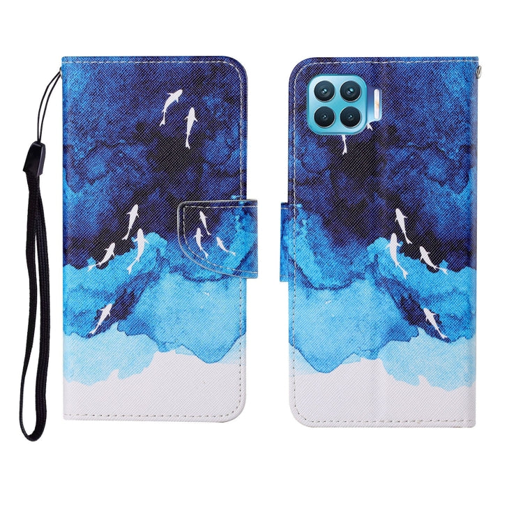 Painted Pattern Horizontal Flip Leathe Case, For OPPO F17 Pro