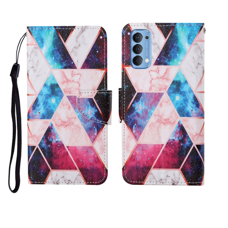 Painted Pattern Horizontal Flip Leathe Case, For OPPO Reno4 Pro