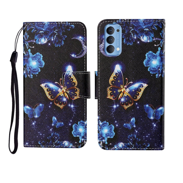 Painted Pattern Horizontal Flip Leathe Case, For OPPO Reno4 Pro