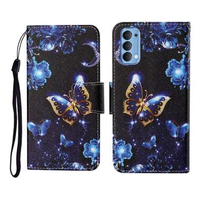Painted Pattern Horizontal Flip Leathe Case, For OPPO Reno4 Pro