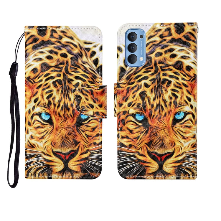 Painted Pattern Horizontal Flip Leathe Case, For OPPO Reno4 Pro