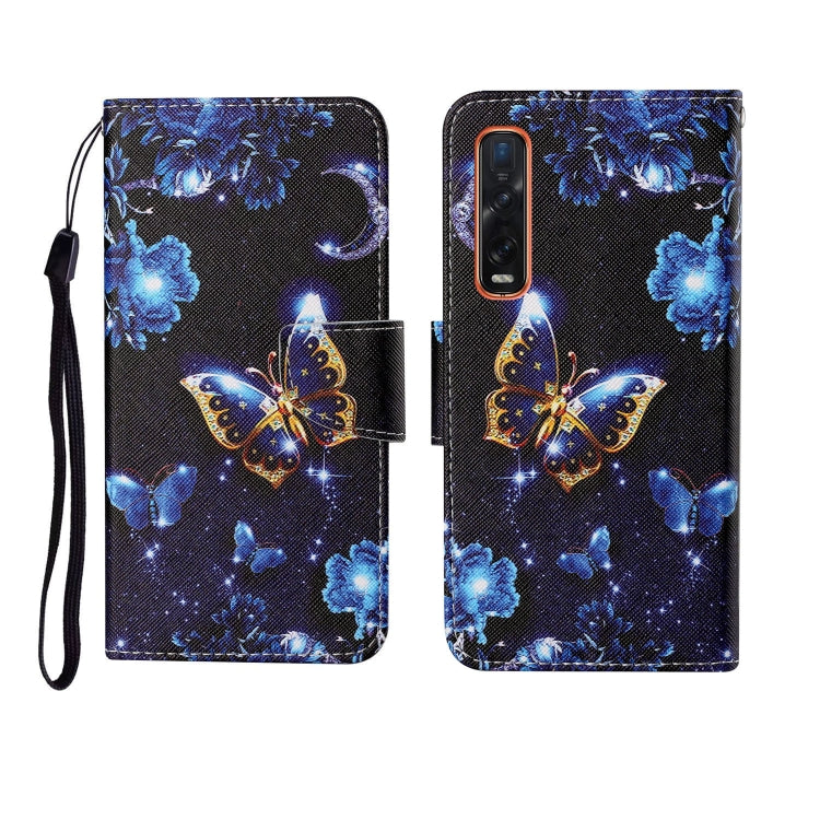 Painted Pattern Horizontal Flip Leathe Case, For OPPO Find X2 Pro