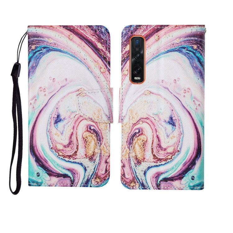 Painted Pattern Horizontal Flip Leathe Case, For OPPO Find X2 Pro
