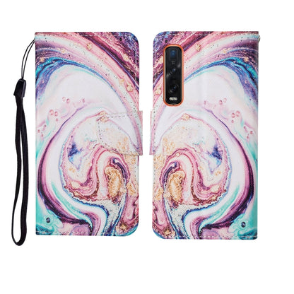 Painted Pattern Horizontal Flip Leathe Case, For OPPO Find X2 Pro