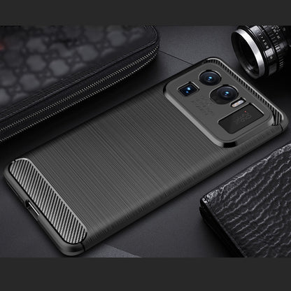 Brushed Texture Carbon Fiber TPU Case, For Xiaomi Mi 11 Ultra, For Xiaomi Redmi K40 Pro+