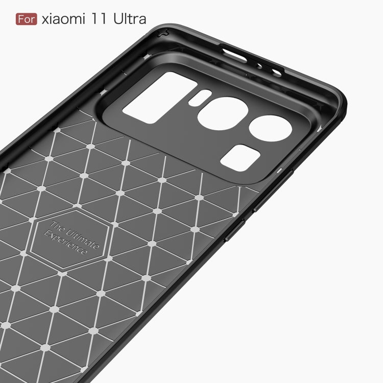 Brushed Texture Carbon Fiber TPU Case, For Xiaomi Mi 11 Ultra, For Xiaomi Redmi K40 Pro+
