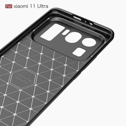 Brushed Texture Carbon Fiber TPU Case, For Xiaomi Mi 11 Ultra, For Xiaomi Redmi K40 Pro+