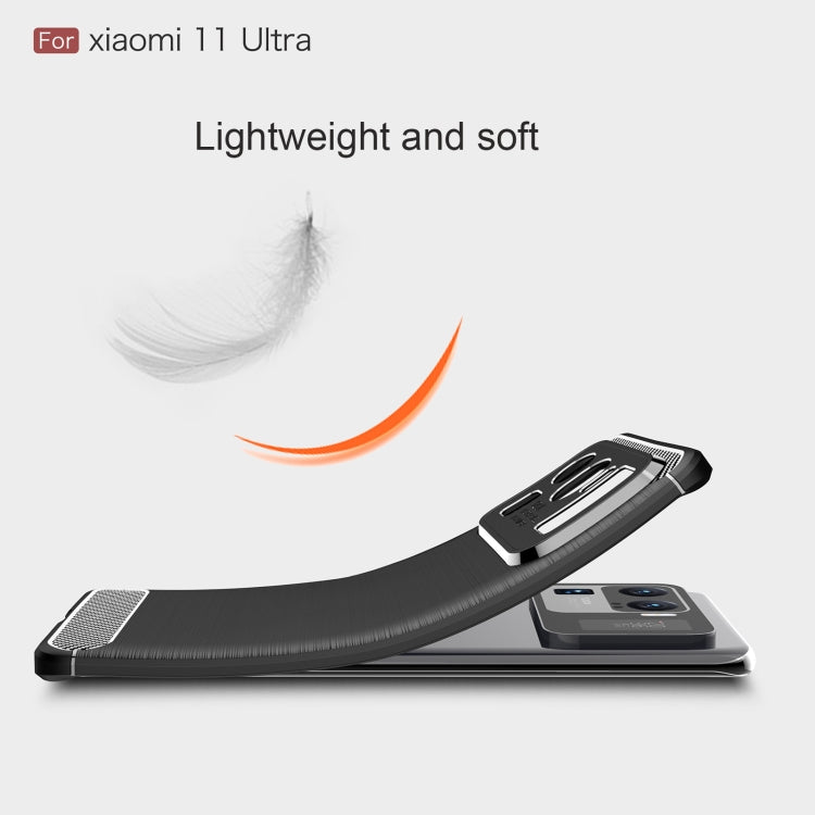 Brushed Texture Carbon Fiber TPU Case, For Xiaomi Mi 11 Ultra, For Xiaomi Redmi K40 Pro+