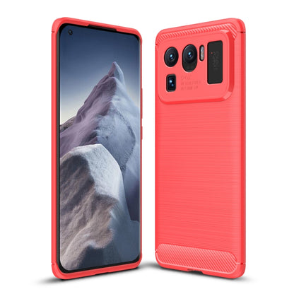 Brushed Texture Carbon Fiber TPU Case, For Xiaomi Mi 11 Ultra, For Xiaomi Redmi K40 Pro+