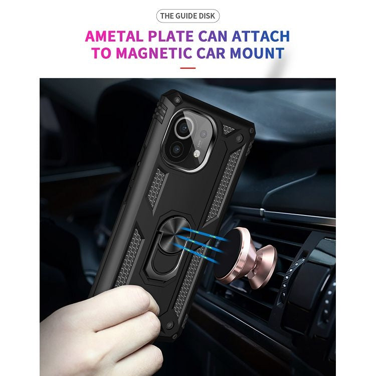 Shockproof TPU + PC Protective Case with 360 Degree Rotating Holder, For Xiaomi Mi 11, For Xiaomi Redmi Note 9