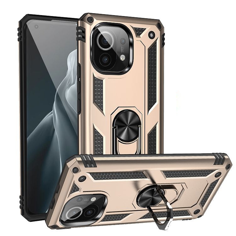 Shockproof TPU + PC Protective Case with 360 Degree Rotating Holder, For Xiaomi Mi 11, For Xiaomi Redmi Note 9