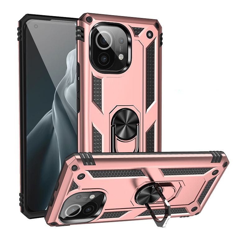 Shockproof TPU + PC Protective Case with 360 Degree Rotating Holder, For Xiaomi Mi 11, For Xiaomi Redmi Note 9