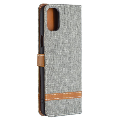 Color Matching Denim Texture Horizontal Flip Leather Case with Holder & Card Slots & Wallet & Lanyard, For LG K42, For Xiaomi Redmi Note 10 Pro