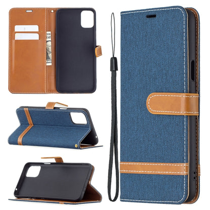 Color Matching Denim Texture Horizontal Flip Leather Case with Holder & Card Slots & Wallet & Lanyard, For LG K42, For Xiaomi Redmi Note 10 Pro