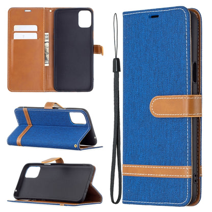 Color Matching Denim Texture Horizontal Flip Leather Case with Holder & Card Slots & Wallet & Lanyard, For LG K42, For Xiaomi Redmi Note 10 Pro