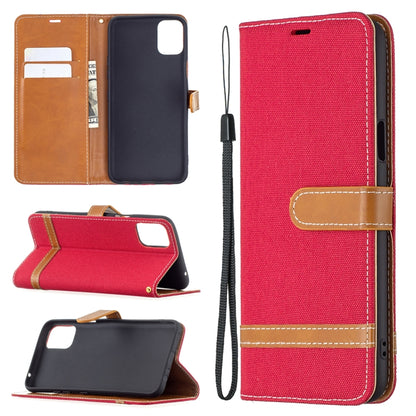 Color Matching Denim Texture Horizontal Flip Leather Case with Holder & Card Slots & Wallet & Lanyard, For LG K42, For Xiaomi Redmi Note 10 Pro