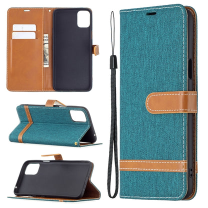 Color Matching Denim Texture Horizontal Flip Leather Case with Holder & Card Slots & Wallet & Lanyard, For LG K42, For Xiaomi Redmi Note 10 Pro