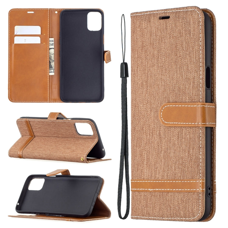 Color Matching Denim Texture Horizontal Flip Leather Case with Holder & Card Slots & Wallet & Lanyard, For LG K42, For Xiaomi Redmi Note 10 Pro