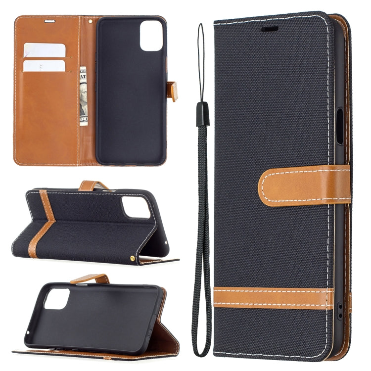 Color Matching Denim Texture Horizontal Flip Leather Case with Holder & Card Slots & Wallet & Lanyard, For LG K42, For Xiaomi Redmi Note 10 Pro