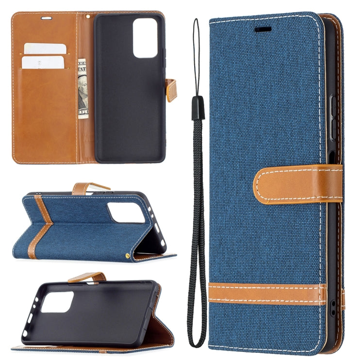 Color Matching Denim Texture Horizontal Flip Leather Case with Holder & Card Slots & Wallet & Lanyard, For LG K42, For Xiaomi Redmi Note 10 Pro