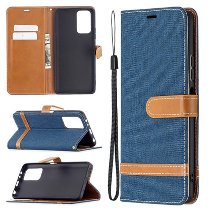 Color Matching Denim Texture Horizontal Flip Leather Case with Holder & Card Slots & Wallet & Lanyard, For LG K42, For Xiaomi Redmi Note 10 Pro