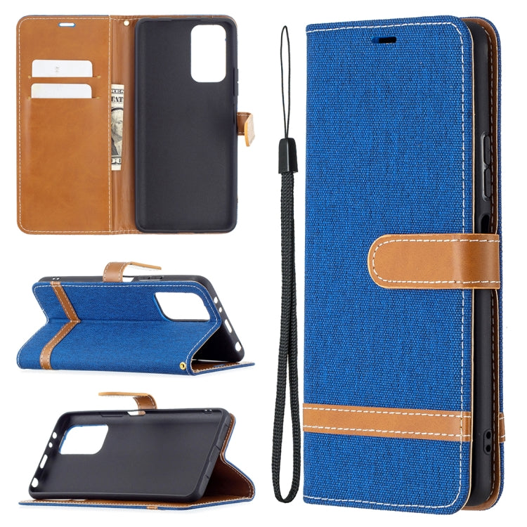 Color Matching Denim Texture Horizontal Flip Leather Case with Holder & Card Slots & Wallet & Lanyard, For LG K42, For Xiaomi Redmi Note 10 Pro
