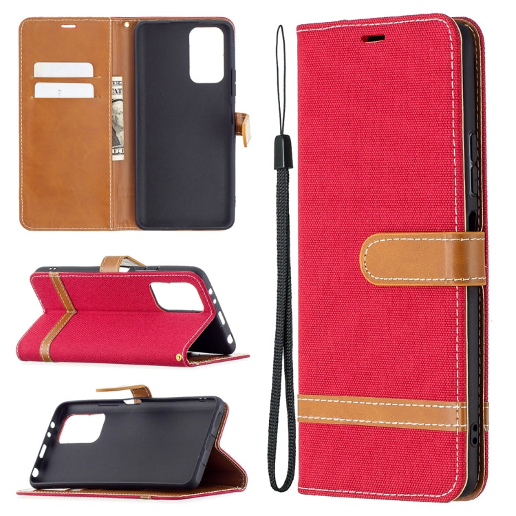 Color Matching Denim Texture Horizontal Flip Leather Case with Holder & Card Slots & Wallet & Lanyard, For LG K42, For Xiaomi Redmi Note 10 Pro