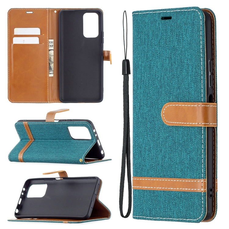 Color Matching Denim Texture Horizontal Flip Leather Case with Holder & Card Slots & Wallet & Lanyard, For LG K42, For Xiaomi Redmi Note 10 Pro
