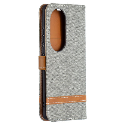 Color Matching Denim Texture Horizontal Flip Leather Case with Holder & Card Slots & Wallet & Lanyard, For Huawei P50 Pro, For Huawei P50