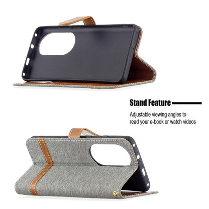 Color Matching Denim Texture Horizontal Flip Leather Case with Holder & Card Slots & Wallet & Lanyard, For Huawei P50 Pro, For Huawei P50