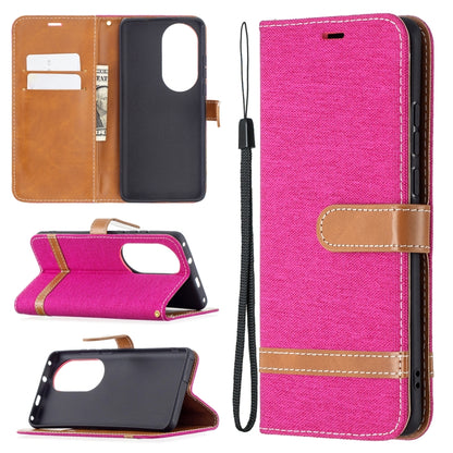 Color Matching Denim Texture Horizontal Flip Leather Case with Holder & Card Slots & Wallet & Lanyard, For Huawei P50 Pro, For Huawei P50