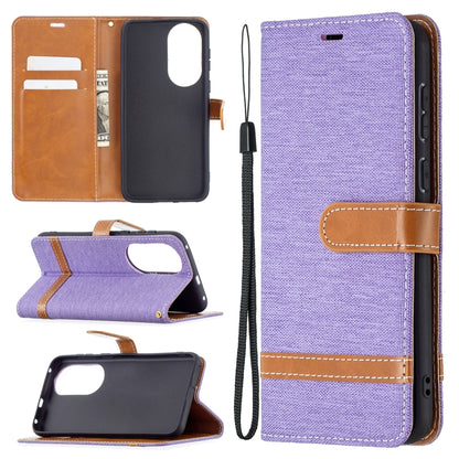 Color Matching Denim Texture Horizontal Flip Leather Case with Holder & Card Slots & Wallet & Lanyard, For Huawei P50 Pro, For Huawei P50