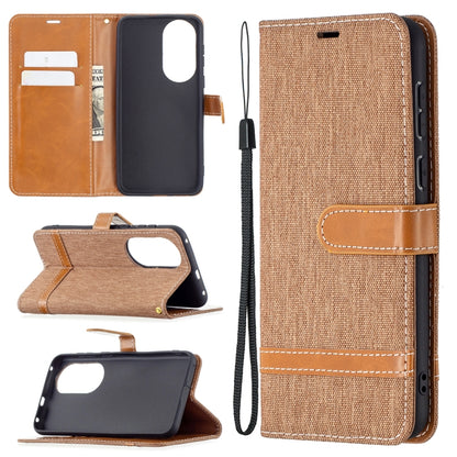 Color Matching Denim Texture Horizontal Flip Leather Case with Holder & Card Slots & Wallet & Lanyard, For Huawei P50 Pro, For Huawei P50