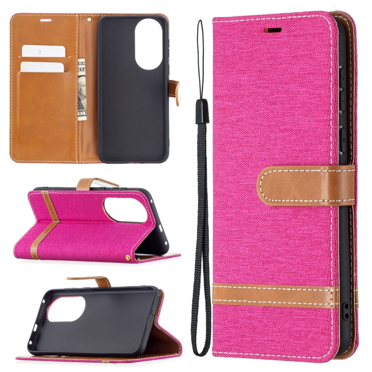 Color Matching Denim Texture Horizontal Flip Leather Case with Holder & Card Slots & Wallet & Lanyard, For Huawei P50 Pro, For Huawei P50