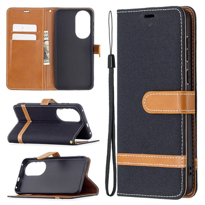 Color Matching Denim Texture Horizontal Flip Leather Case with Holder & Card Slots & Wallet & Lanyard, For Huawei P50 Pro, For Huawei P50