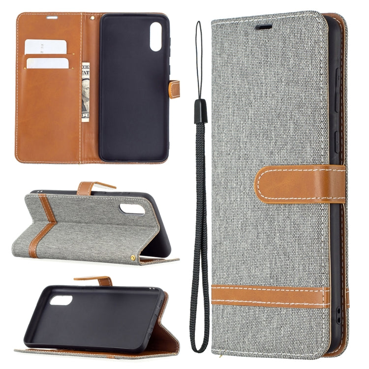 Color Matching Denim Texture Horizontal Flip Leather Case with Holder & Card Slots & Wallet & Lanyard, For Samsung Galaxy A02, For Samsung Galaxy A32 4G
