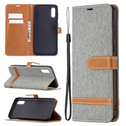 Color Matching Denim Texture Horizontal Flip Leather Case with Holder & Card Slots & Wallet & Lanyard, For Samsung Galaxy A02, For Samsung Galaxy A32 4G